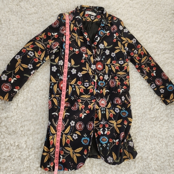 OrderPlus Women’s Floral Jacket Coat Sz M Fall Business Casual Lightweight Layer - Picture 13 of 15